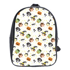 Happy Halloween Vector Images School Bag (large)