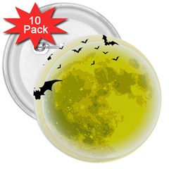 Happy Halloween 3  Buttons (10 Pack) 