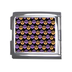 Halloween Skull Pattern Mega Link Italian Charm (18mm) by Ndabl3x