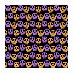 Halloween Skull Pattern Medium Glasses Cloth (2 Sides) by Ndabl3x