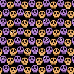 Halloween Skull Pattern Play Mat (rectangle) by Ndabl3x