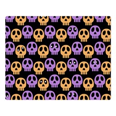 Halloween Skull Pattern Two Sides Premium Plush Fleece Blanket (large) by Ndabl3x