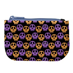 Halloween Skull Pattern Large Coin Purse by Ndabl3x