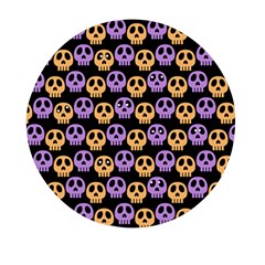 Halloween Skull Pattern Mini Round Pill Box (pack Of 3) by Ndabl3x