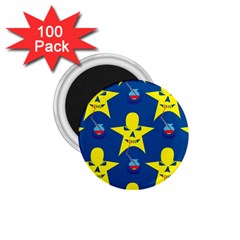 Blue Yellow October 31 Halloween 1 75  Magnets (100 Pack)  by Ndabl3x