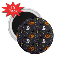 Halloween Bat Pattern 2 25  Magnets (10 Pack)  by Ndabl3x