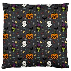 Halloween Bat Pattern Large Cushion Case (one Side) by Ndabl3x