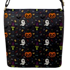 Halloween Bat Pattern Flap Closure Messenger Bag (s) by Ndabl3x