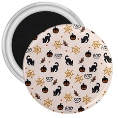 Cat Halloween Pattern 3  Magnets by Ndabl3x