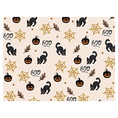 Cat Halloween Pattern Two Sides Premium Plush Fleece Blanket (extra Small) by Ndabl3x