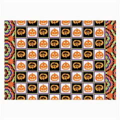 Chess Halloween Pattern Large Glasses Cloth (2 Sides) by Ndabl3x