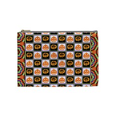 Chess Halloween Pattern Cosmetic Bag (medium) by Ndabl3x