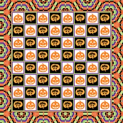 Chess Halloween Pattern Play Mat (rectangle) by Ndabl3x