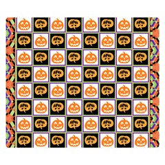 Chess Halloween Pattern Two Sides Premium Plush Fleece Blanket (small) by Ndabl3x