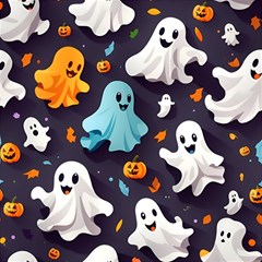 Ghost Pumpkin Scary Play Mat (square) by Ndabl3x