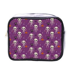Skull Halloween Pattern Mini Toiletries Bag (one Side) by Ndabl3x