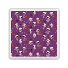 Skull Halloween Pattern Memory Card Reader (square) by Ndabl3x