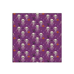 Skull Halloween Pattern Satin Bandana Scarf 22  X 22  by Ndabl3x