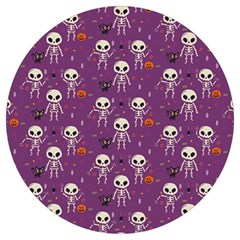 Skull Halloween Pattern Round Trivet by Ndabl3x