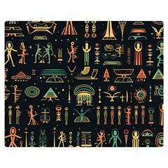 Hieroglyphs Space Two Sides Premium Plush Fleece Blanket (medium) by Ndabl3x