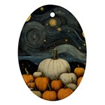 Pumpkin Halloween Oval Ornament (Two Sides) Front