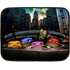 Teenage Mutant Ninja Turtles Leonardo Raphael Michelangelo Donatello Two Sides Fleece Blanket (mini)