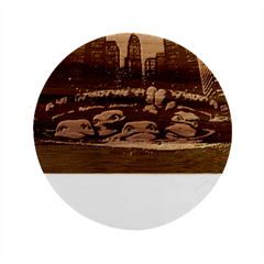 Teenage Mutant Ninja Turtles Leonardo Raphael Michelangelo Donatello Marble Wood Coaster (round) by Sarkoni