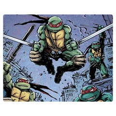 Teenage Mutant Ninja Turtles Comics Two Sides Premium Plush Fleece Blanket (medium)