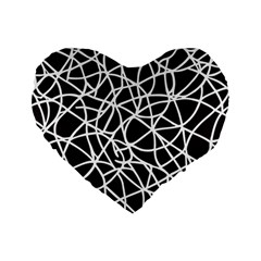 Interconnectedness Standard 16  Premium Flano Heart Shape Cushions by Sobalvarro