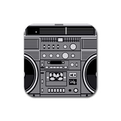 Boombox Rubber Coaster (square) by Sarkoni