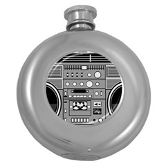 Boombox Round Hip Flask (5 Oz)