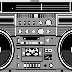 Boombox Play Mat (square) by Sarkoni