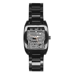 Boombox Stainless Steel Barrel Watch