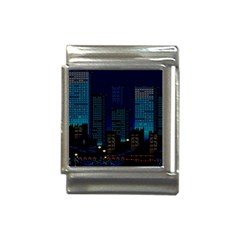 Pixel Art Night City Japan Italian Charm (13mm)