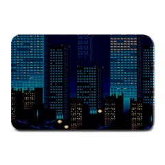 Pixel Art Night City Japan Plate Mats