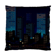 Pixel Art Night City Japan Standard Cushion Case (one Side)