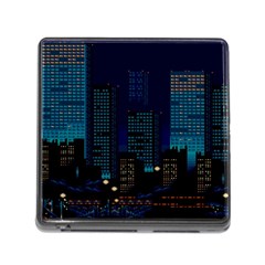 Pixel Art Night City Japan Memory Card Reader (square 5 Slot)