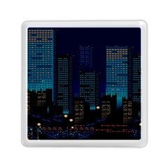 Pixel Art Night City Japan Memory Card Reader (square)