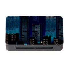 Pixel Art Night City Japan Memory Card Reader With Cf