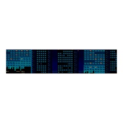 Pixel Art Night City Japan Velvet Scrunchie