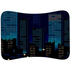 Pixel Art Night City Japan Velour Seat Head Rest Cushion by Sarkoni