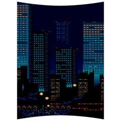 Pixel Art Night City Japan Back Support Cushion