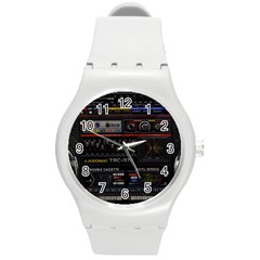 Daft Punk Boombox Round Plastic Sport Watch (m)