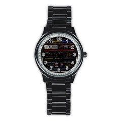 Daft Punk Boombox Stainless Steel Round Watch