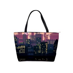 Pixel Art City Classic Shoulder Handbag