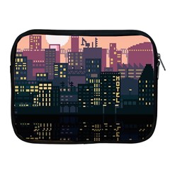 Pixel Art City Apple Ipad 2/3/4 Zipper Cases