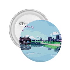 Japanese Themed Pixel Art The Urban And Rural Side Of Japan 2.25  Buttons