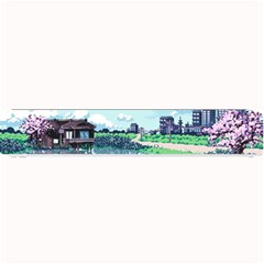 Japanese Themed Pixel Art The Urban And Rural Side Of Japan Small Bar Mat