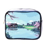 Japanese Themed Pixel Art The Urban And Rural Side Of Japan Mini Toiletries Bag (One Side) Front