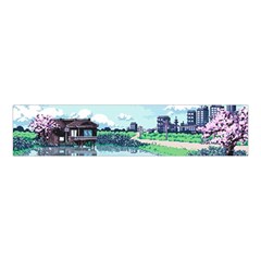 Japanese Themed Pixel Art The Urban And Rural Side Of Japan Velvet Scrunchie